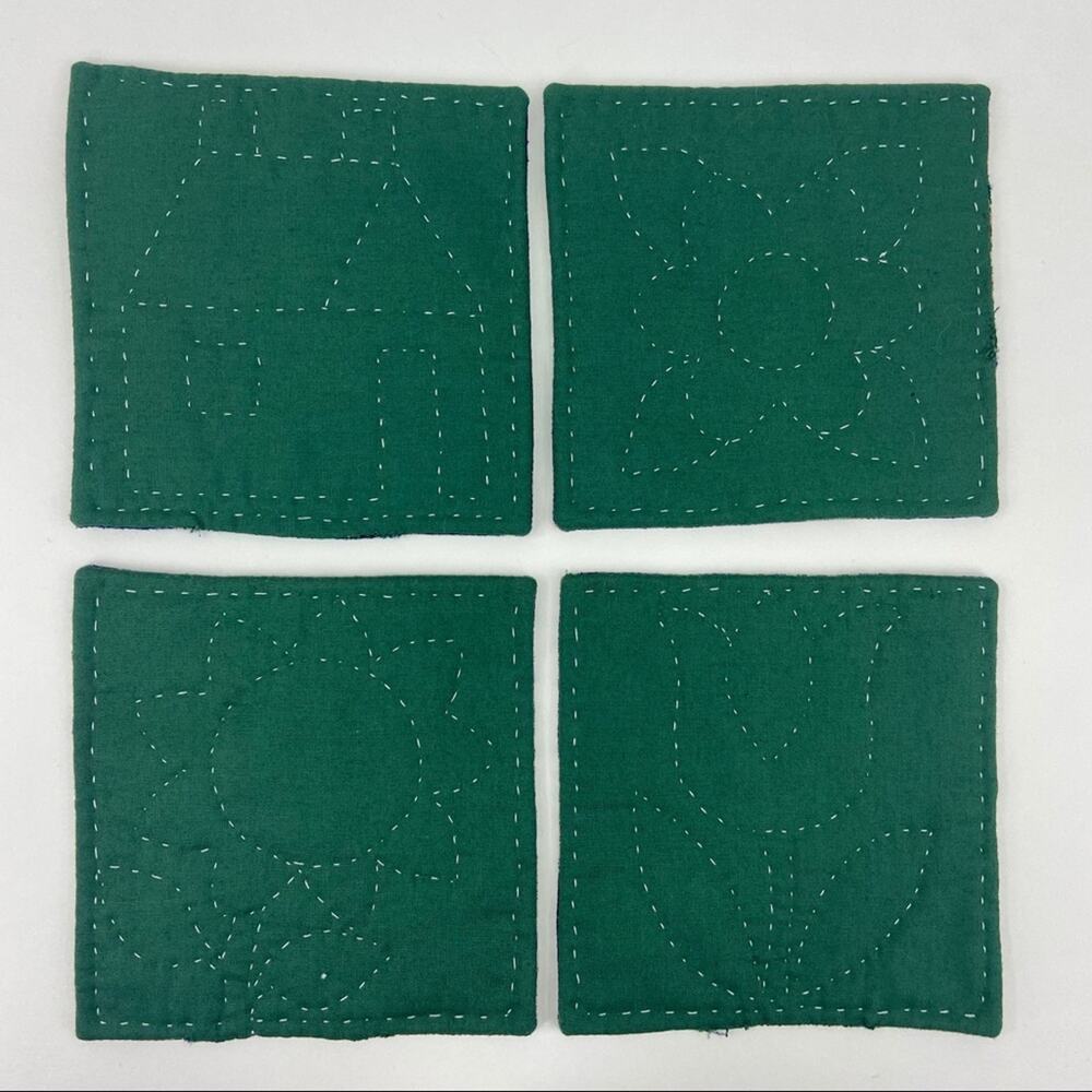 Hand Quilted Farmhouse Coasters - Picture 2 of 3
